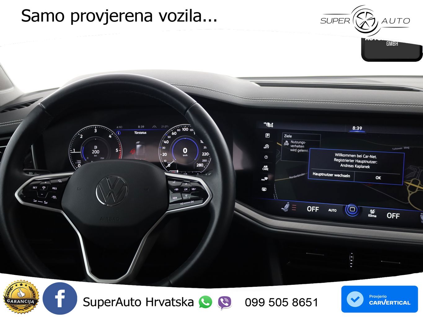 Volkswagen Touareg 3.0 V6 TDI (286 KS) 4MOTION Tiptronic ZRAČNI+ACC+GR SJED+KAM
