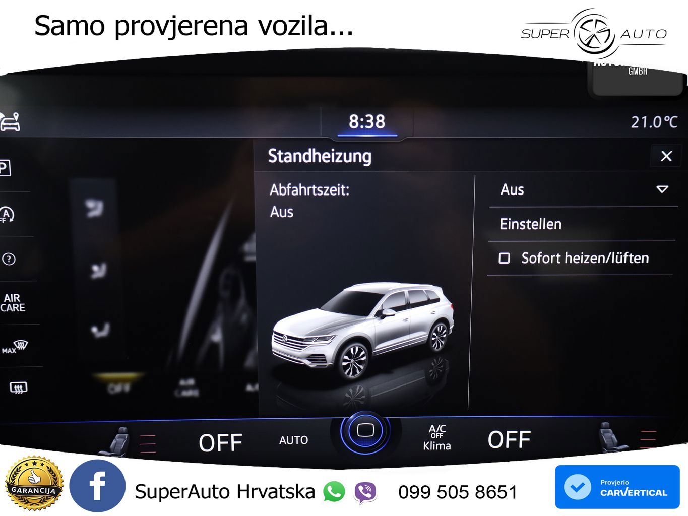 Volkswagen Touareg 3.0 V6 TDI (286 KS) 4MOTION Tiptronic ZRAČNI+ACC+GR SJED+KAM