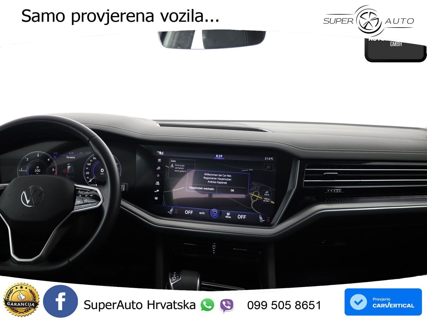 Volkswagen Touareg 3.0 V6 TDI (286 KS) 4MOTION Tiptronic ZRAČNI+ACC+GR SJED+KAM