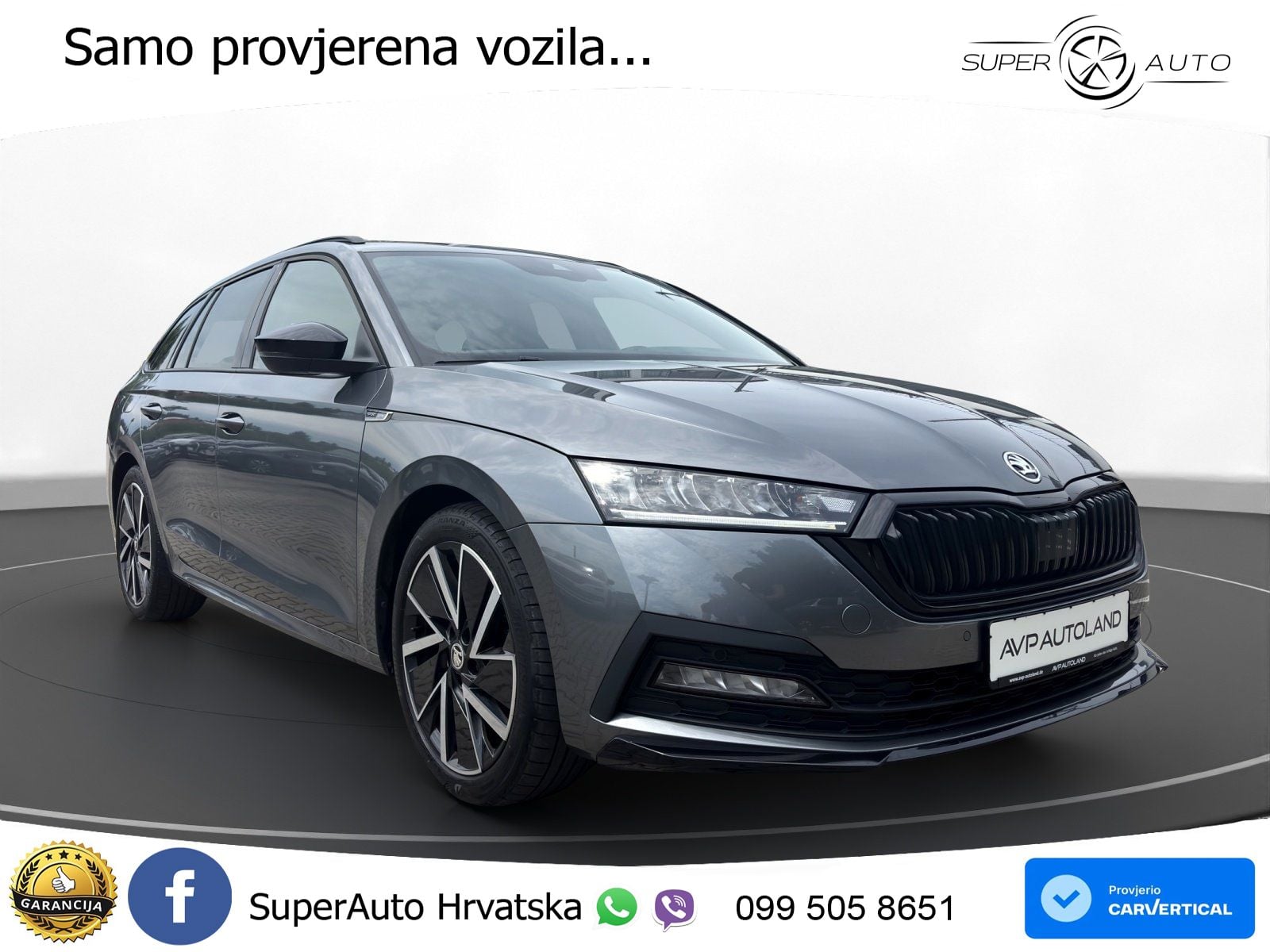 Škoda Octavia Combi 2.0 TSI (190 KS) 4x4 DSG SportLine LED+GR SJED+ACC