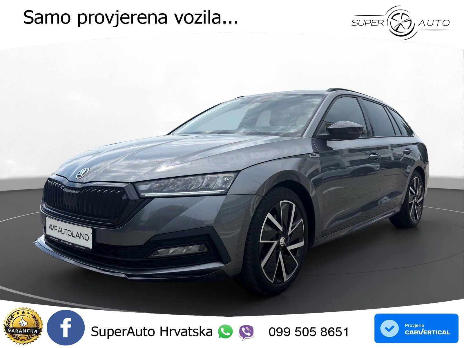 Škoda Octavia Combi 2.0 TSI (190 KS) 4x4 DSG SportLine LED+GR SJED+ACC
