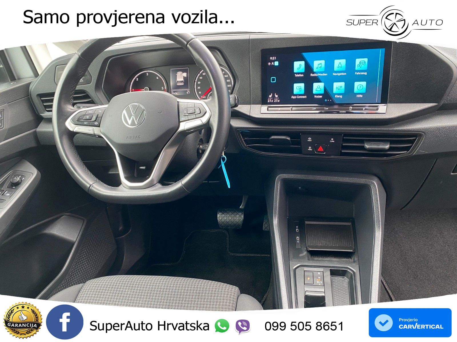 Volkswagen Caddy Cargo DSG 1.Hd Carplay Kam 2xSchiebetüre 122 KS