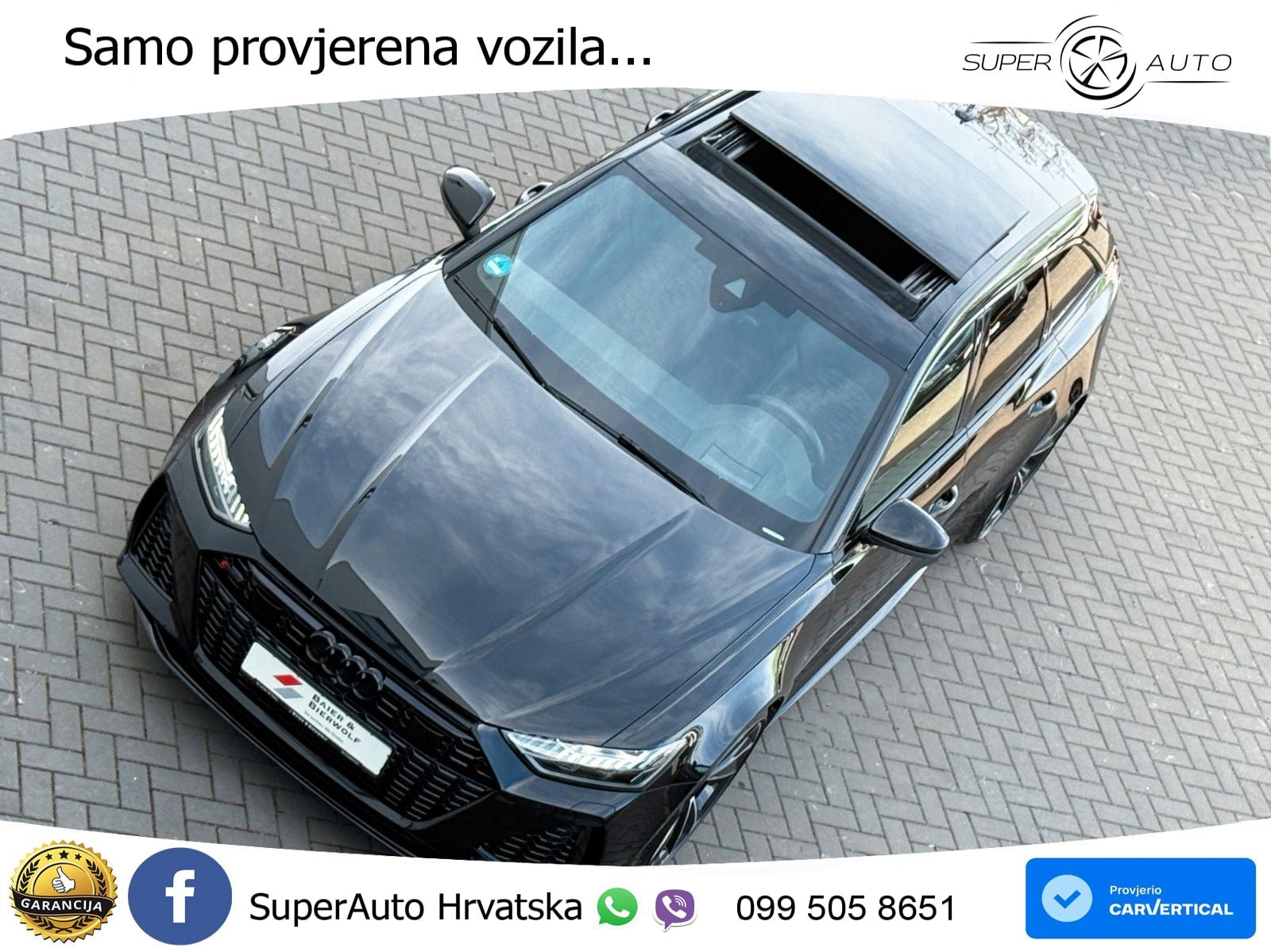 Audi RS6 Avant 4.0 TFSI V8 (600 KS) quattro Tiptronic ZRAČNI+ACC+GR SJED+KAM+PANO