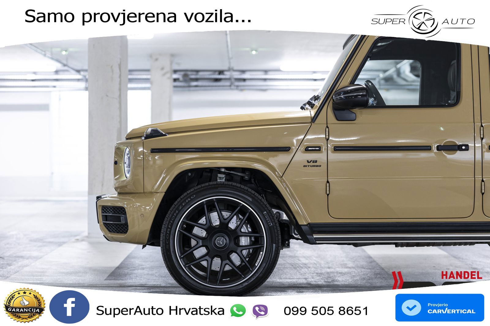 Mercedes AMG G 63 Long V8 (585 KS) 4MATIC 9G-TRONIC AMG SPEEDSHIFT PLUS ZRAČNI+ACC+4xGR SJED+360