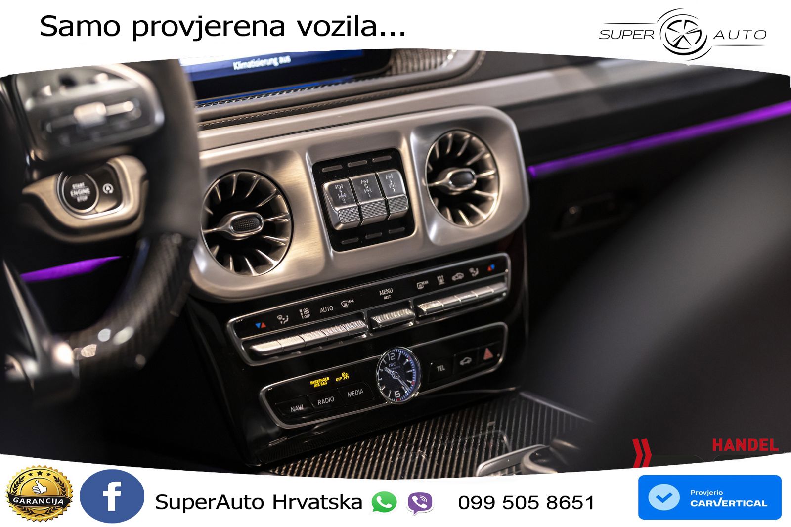 Mercedes AMG G 63 Long V8 (585 KS) 4MATIC 9G-TRONIC AMG SPEEDSHIFT PLUS ZRAČNI+ACC+4xGR SJED+360