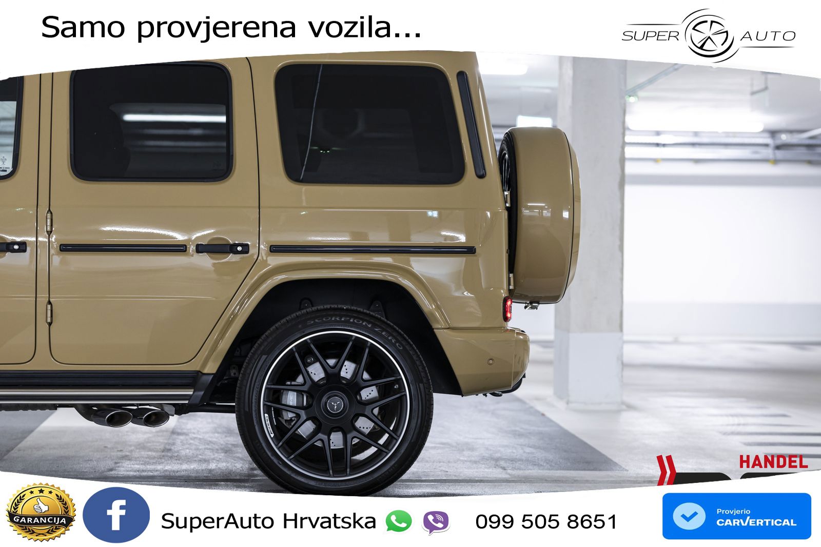 Mercedes AMG G 63 Long V8 (585 KS) 4MATIC 9G-TRONIC AMG SPEEDSHIFT PLUS ZRAČNI+ACC+4xGR SJED+360