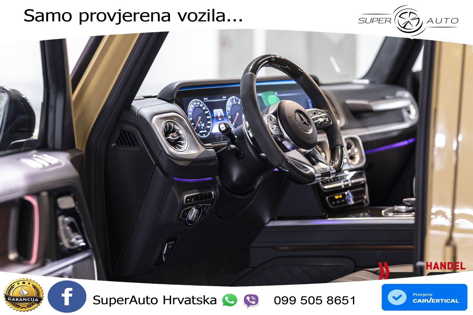 Mercedes AMG G 63 Long V8 (585 KS) 4MATIC 9G-TRONIC AMG SPEEDSHIFT PLUS ZRAČNI+ACC+4xGR SJED+360