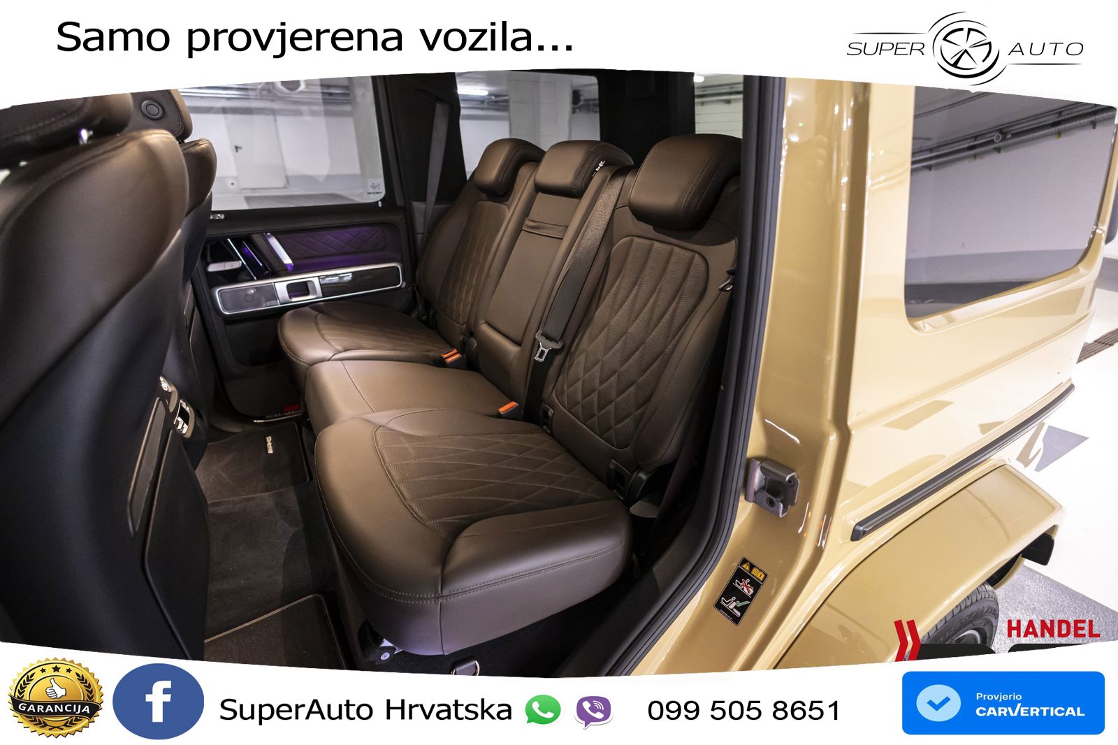 Mercedes AMG G 63 Long V8 (585 KS) 4MATIC 9G-TRONIC AMG SPEEDSHIFT PLUS ZRAČNI+ACC+4xGR SJED+360