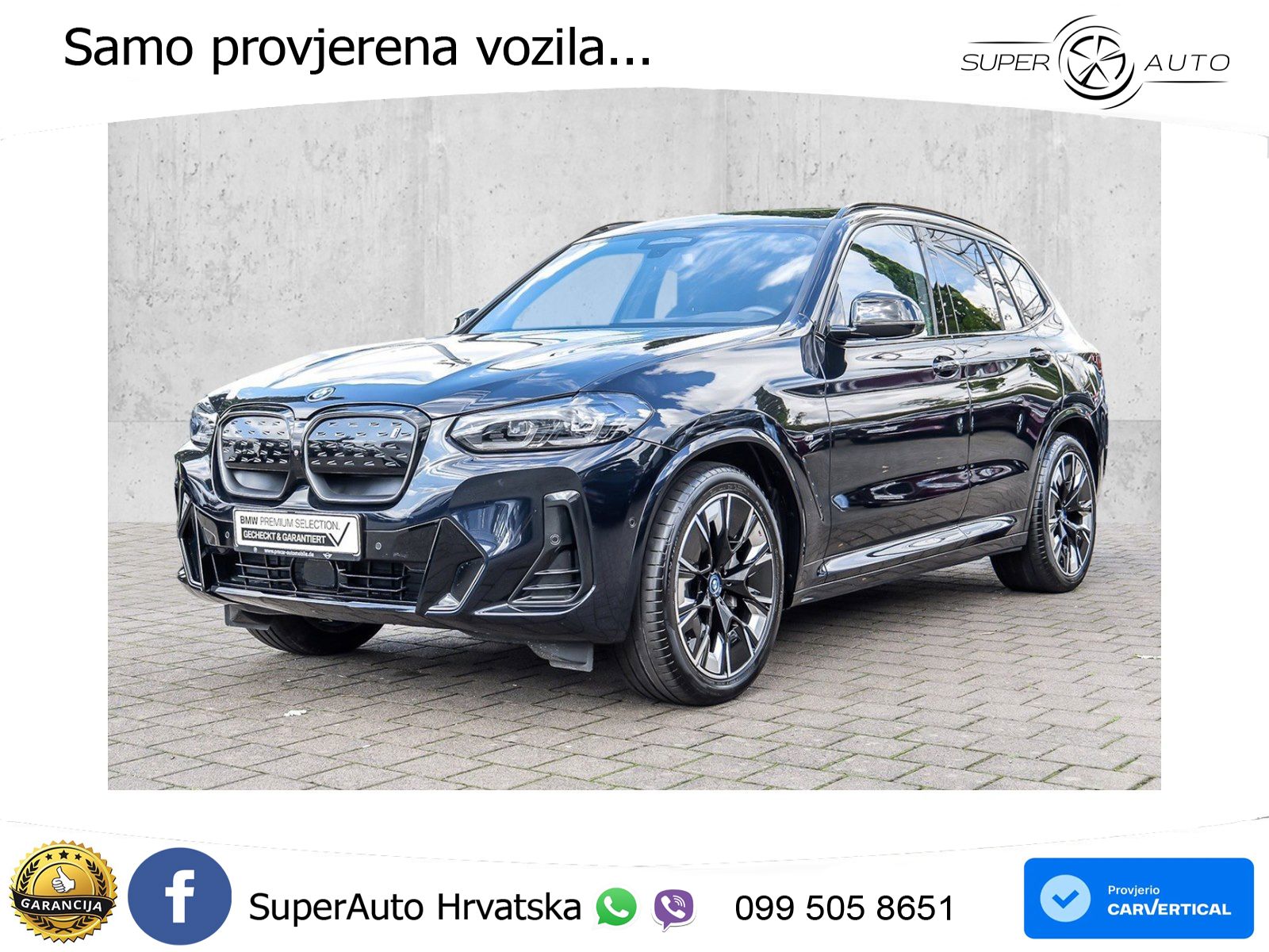BMW iX3 80 kWh (286 KS) M Sport LED+GR SJED+ACC
