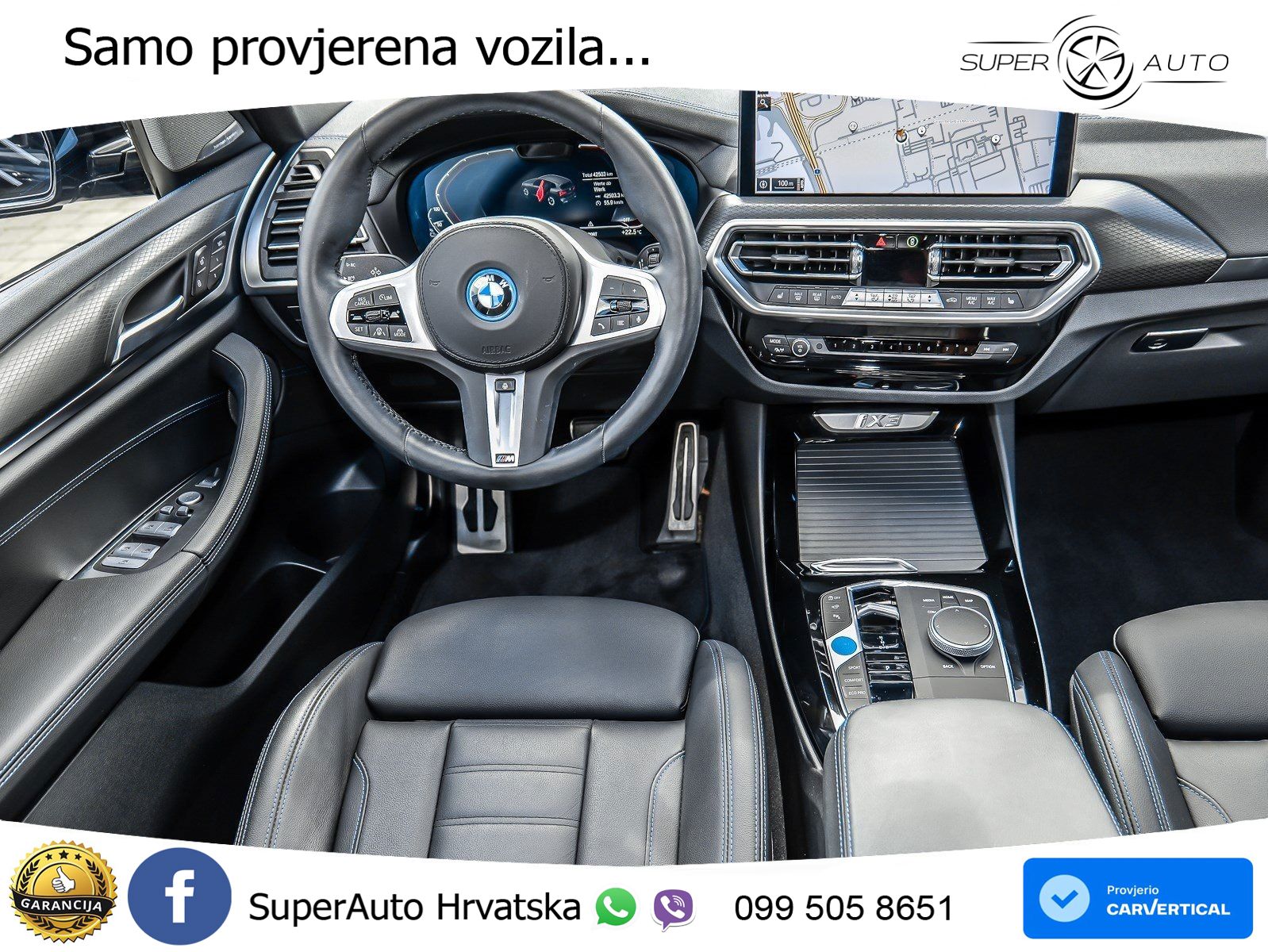 BMW iX3 80 kWh (286 KS) M Sport LED+GR SJED+ACC