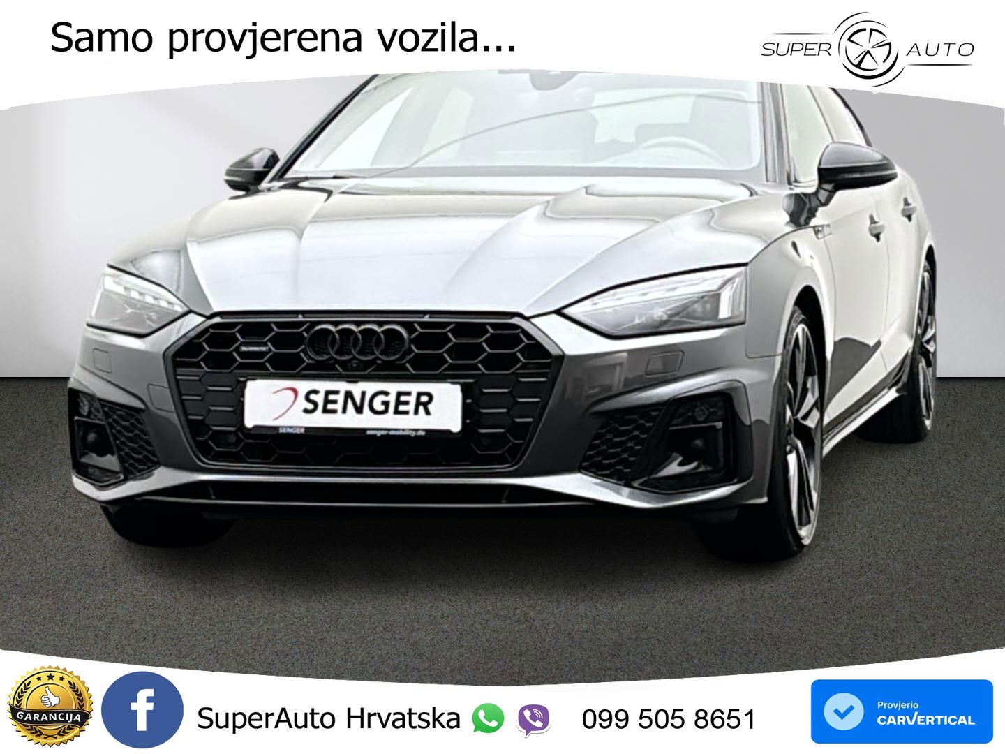 Audi A5 Sportback 40 TDI (204 KS) quattro S tronic S line ACC+HEAD+GR SJED+360+PANO