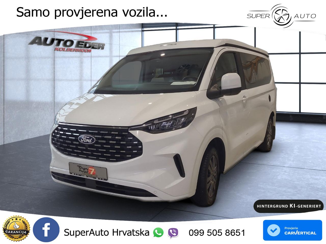Ford Transit Custom Titanium L1 Aufstelldach Klima ZV 150 KS