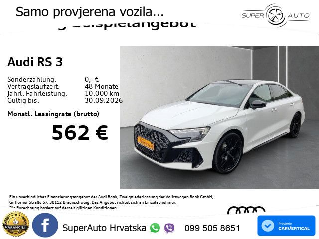Audi RS3 Sedan 2.5 TFSI (400 KS) quattro S tronic LED+GR SJED+ACC