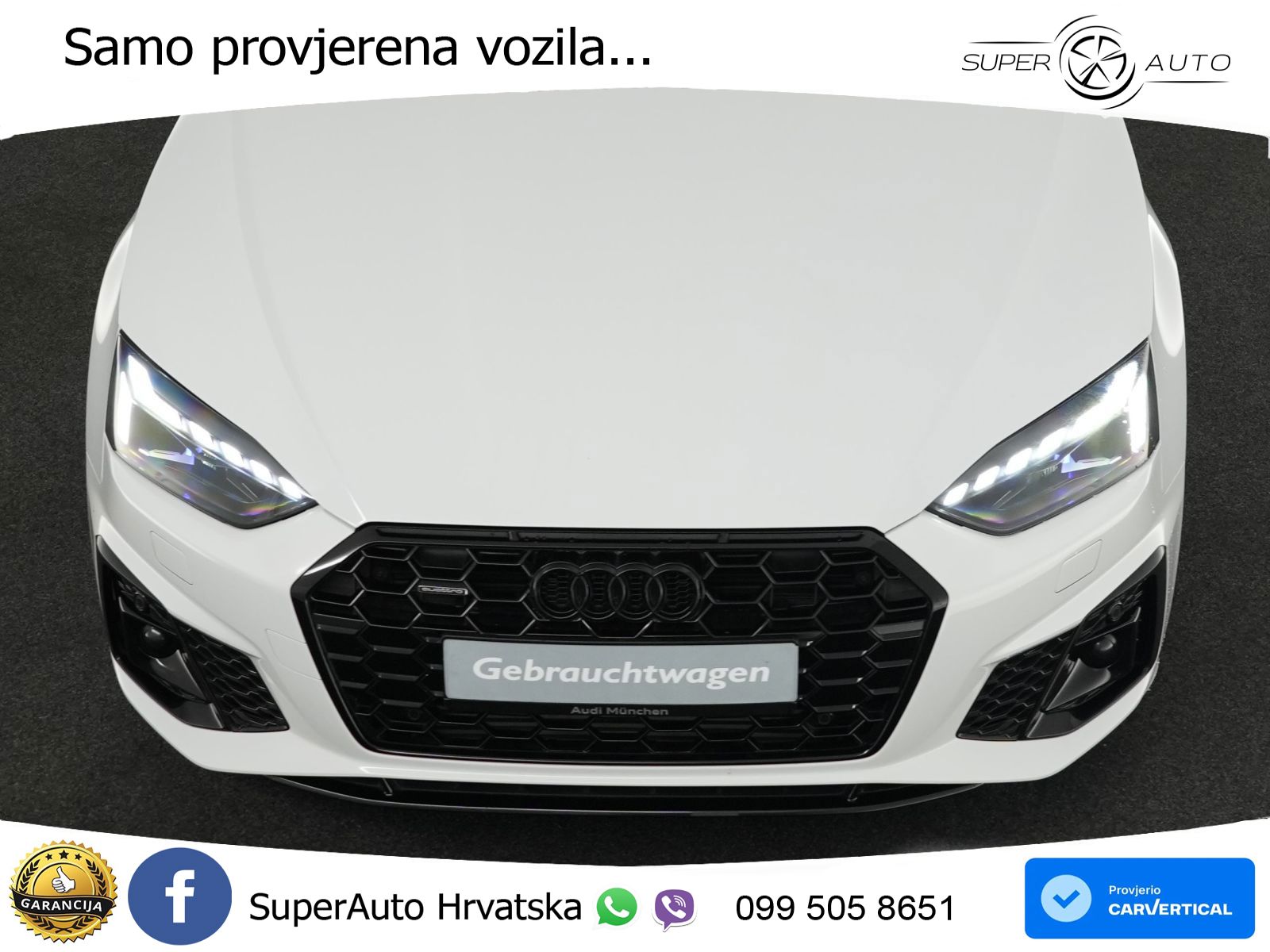 Audi A5 Sportback 45 TFSI (265 KS) quattro S tronic S line MATRIX+GR SJED+KAM