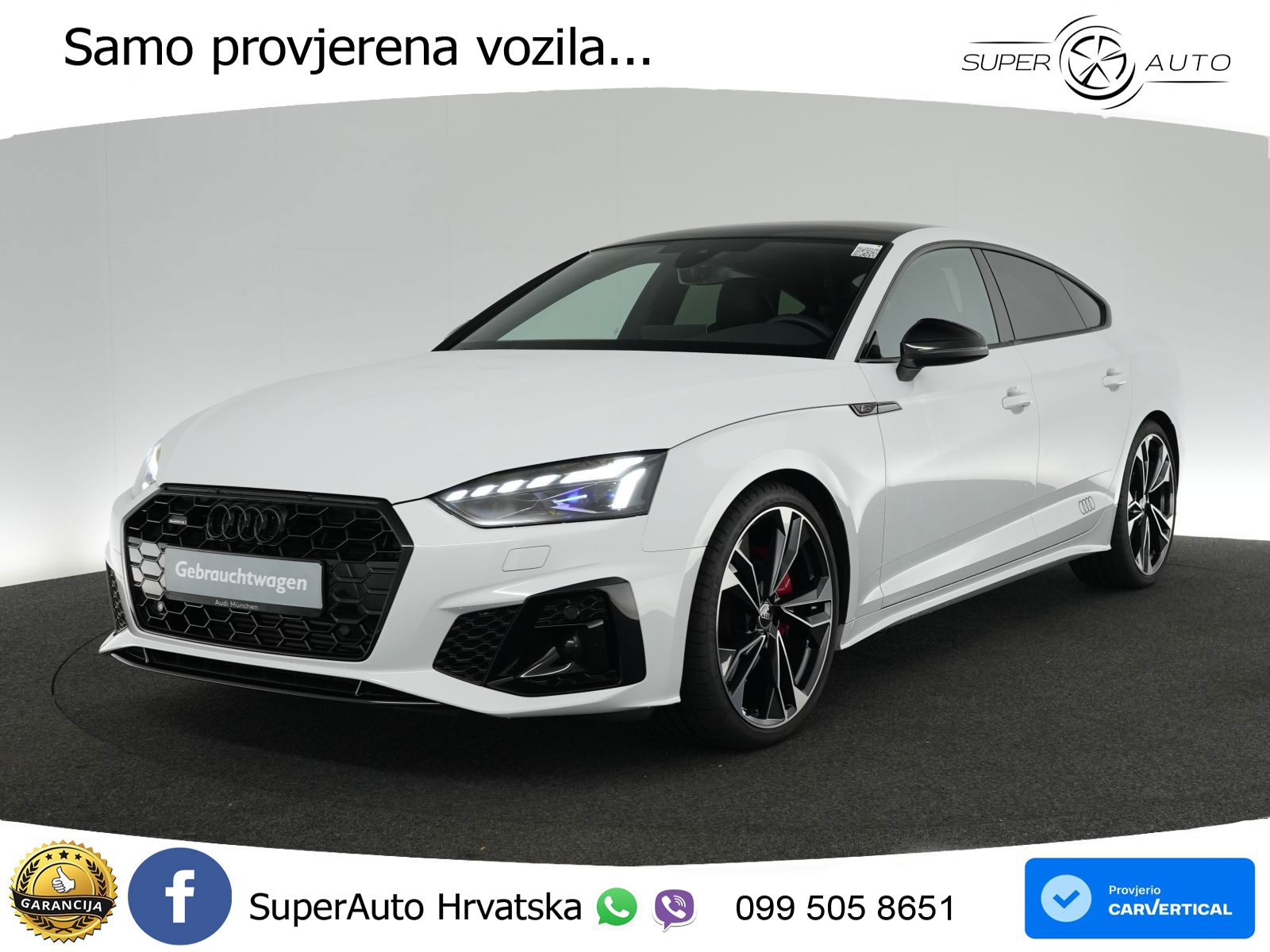 Audi A5 Sportback 45 TFSI (265 KS) quattro S tronic S line MATRIX+GR SJED+KAM