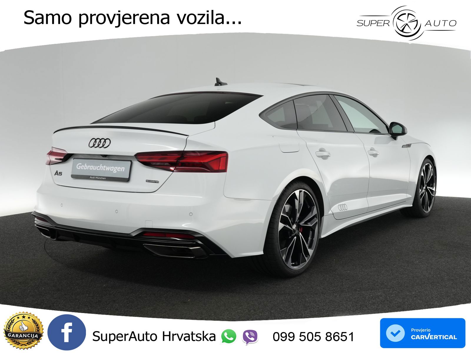 Audi A5 Sportback 45 TFSI (265 KS) quattro S tronic S line MATRIX+GR SJED+KAM