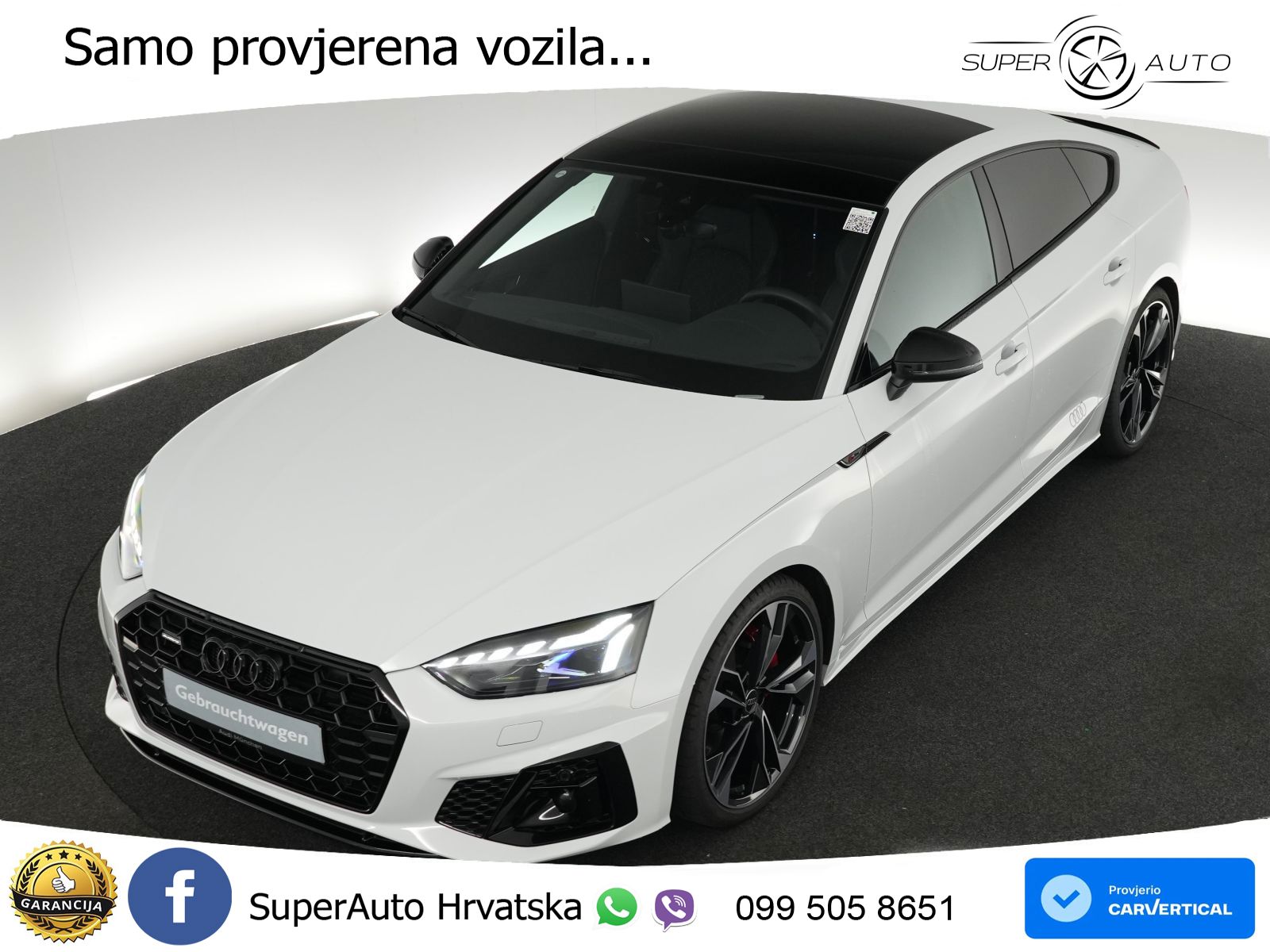 Audi A5 Sportback 45 TFSI (265 KS) quattro S tronic S line MATRIX+GR SJED+KAM