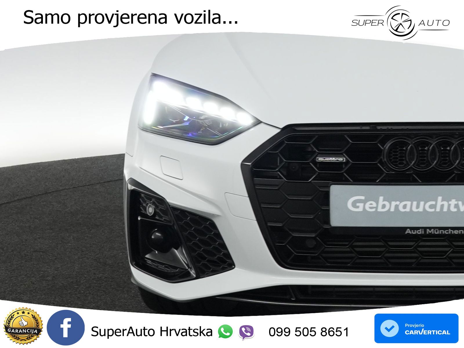 Audi A5 Sportback 45 TFSI (265 KS) quattro S tronic S line MATRIX+GR SJED+KAM