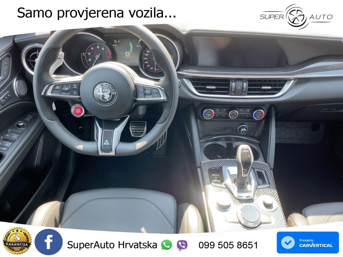 Alfa Romeo Stelvio Quadrifoglio 2.9 V6 Bi-Turbo (520 KS) Q4 Automatic LED+GR SJED+ACC