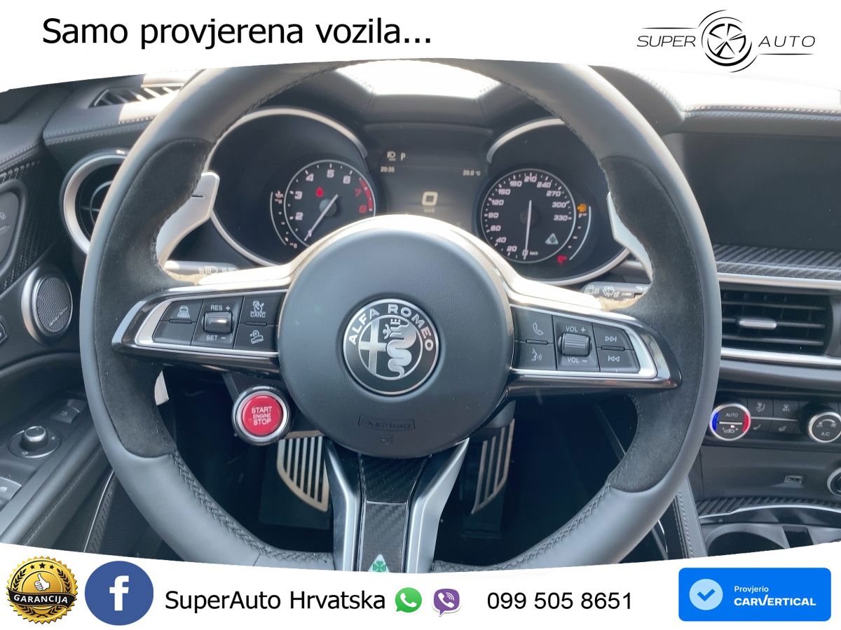Alfa Romeo Stelvio Quadrifoglio 2.9 V6 Bi-Turbo (520 KS) Q4 Automatic LED+GR SJED+ACC