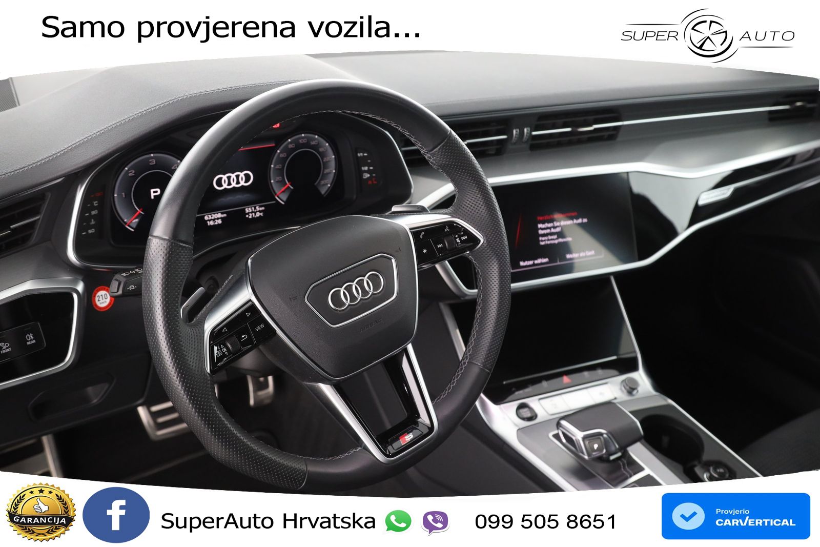 Audi A6 50 TDI V6 (286 KS) quattro tiptronic S line ZRAČNI+ACC+GR SJED+KAM+PANO