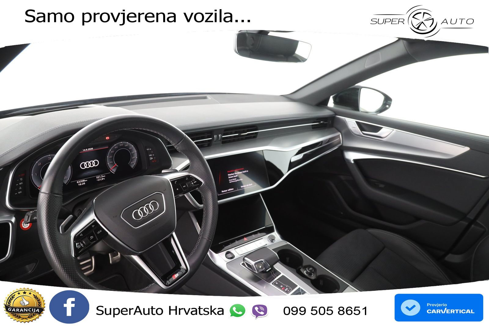 Audi A6 50 TDI V6 (286 KS) quattro tiptronic S line ZRAČNI+ACC+GR SJED+KAM+PANO