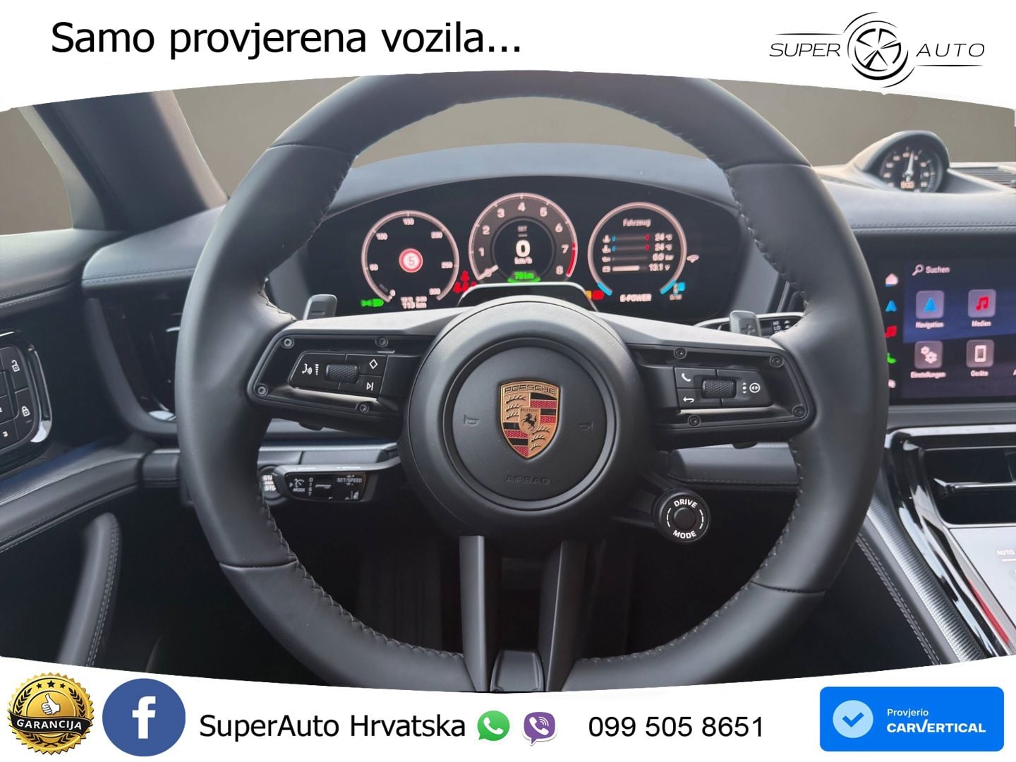 Porsche Panamera 4S 2.9 V6 (544 KS) E-Hybrid PDK ZRAČNI+ACC+GR SJED+KAM+PANO