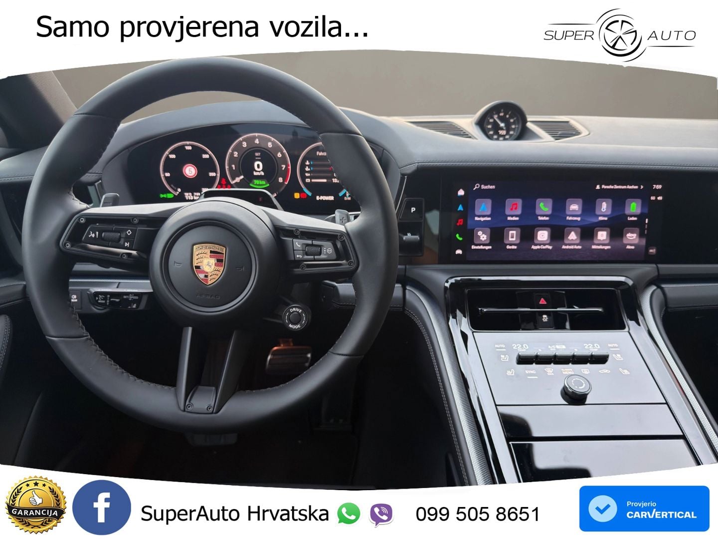 Porsche Panamera 4S 2.9 V6 (544 KS) E-Hybrid PDK ZRAČNI+ACC+GR SJED+KAM+PANO