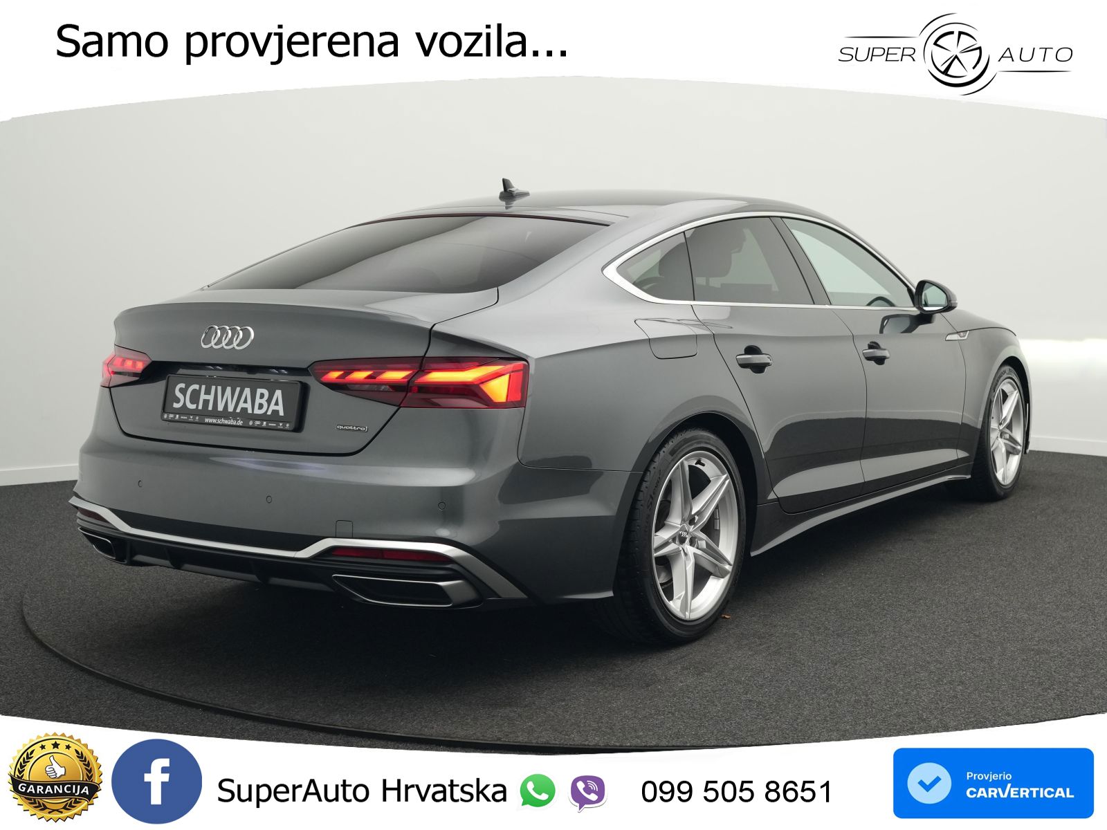 Audi A5 Sportback 40 TDI (204 KS) quattro S tronic 2x S line MATRIX+GR SJED+KAM