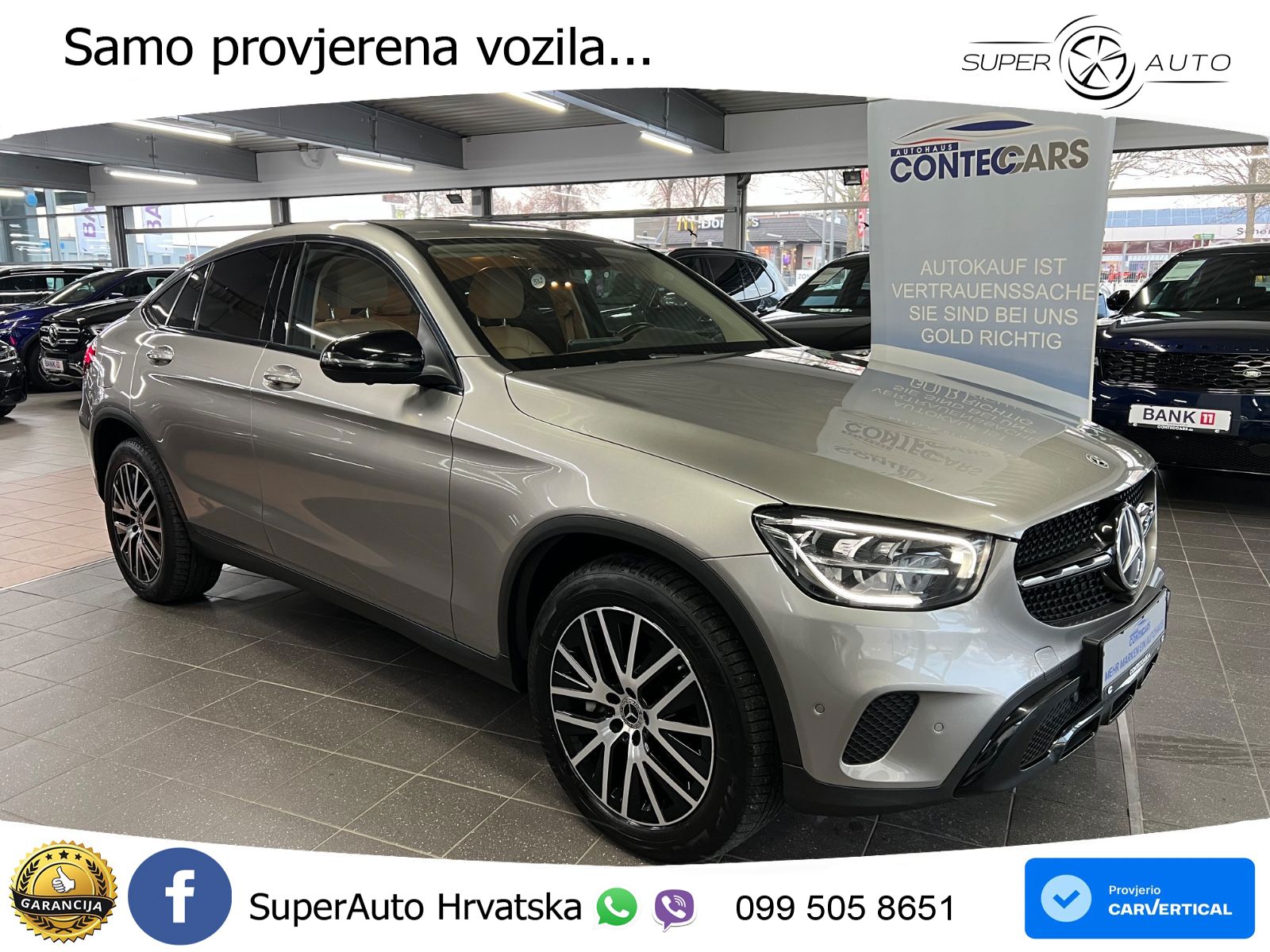 Mercedes GLC Coupe 300d (245 KS) 4MATIC G-TRONIC Night paket LED+GR SJED+ACC