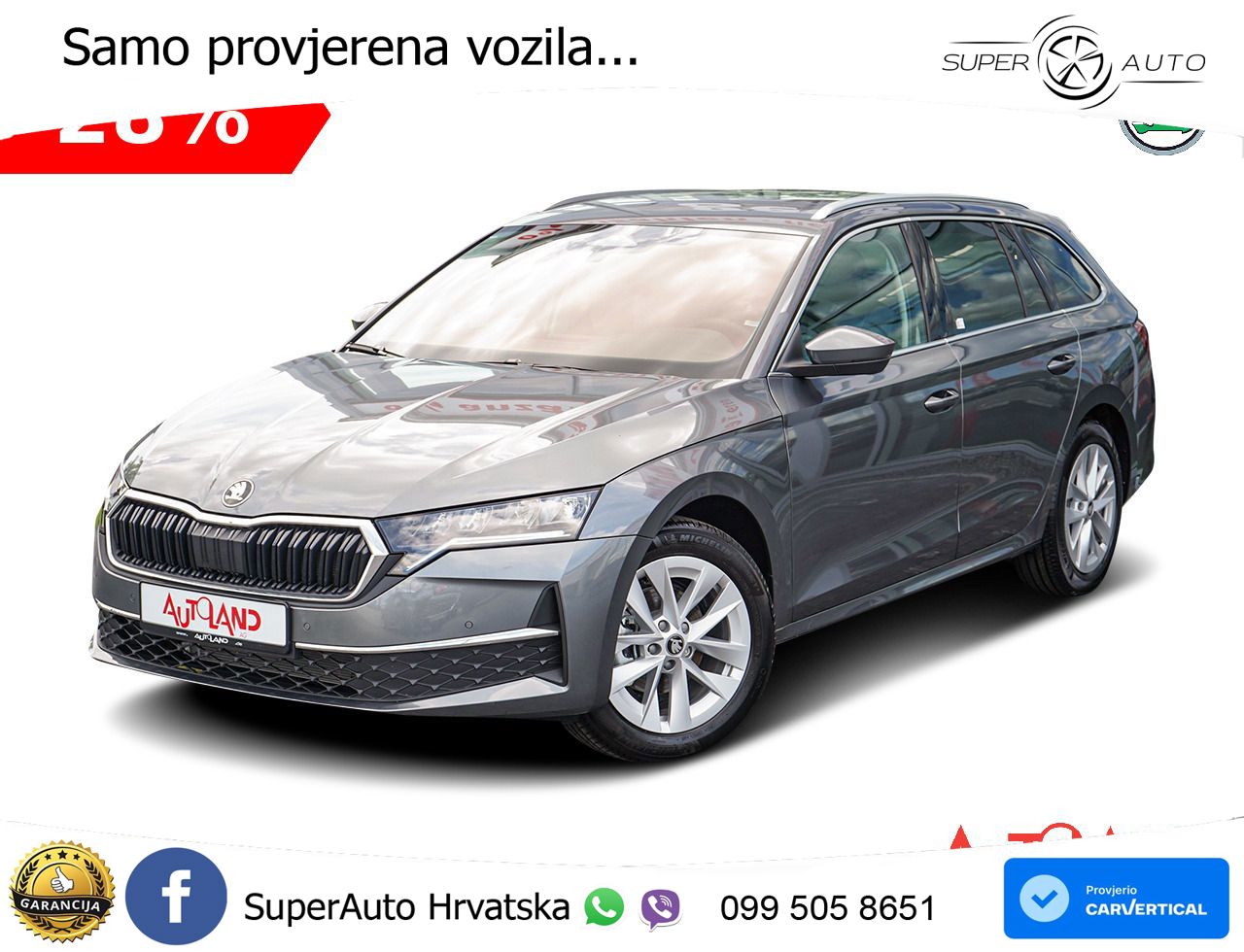 Škoda Octavia Combi 1.5 TSI (150 KS) DSG LED+GR SJED+ACC