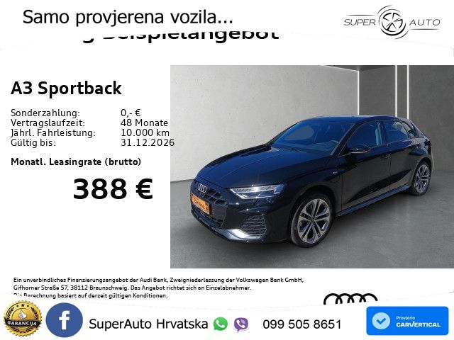 Audi A3 Sportback 40 TFSI e (204 KS) Plug-in Hybrid S tronic S line LED+GR SJED+ACC