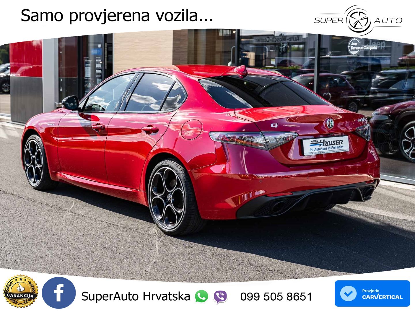 Alfa Romeo Giulia 2.0 Turbo (280 KS) AWD Automatic LED+GR SJED+ACC