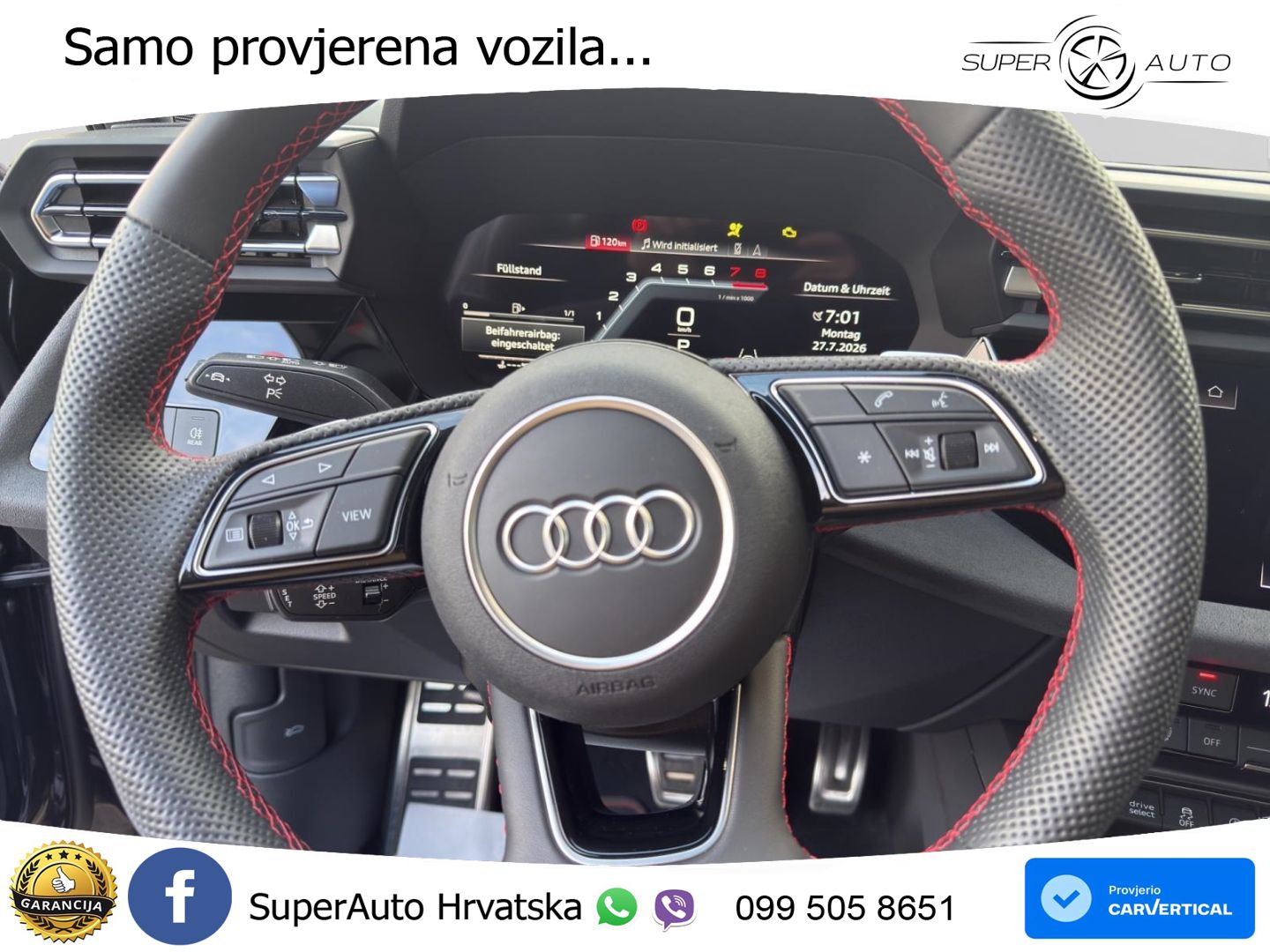 Audi S3 2.0 TFSI (333 KS) quattro S tronic MATRIX+GR SJED+KAM