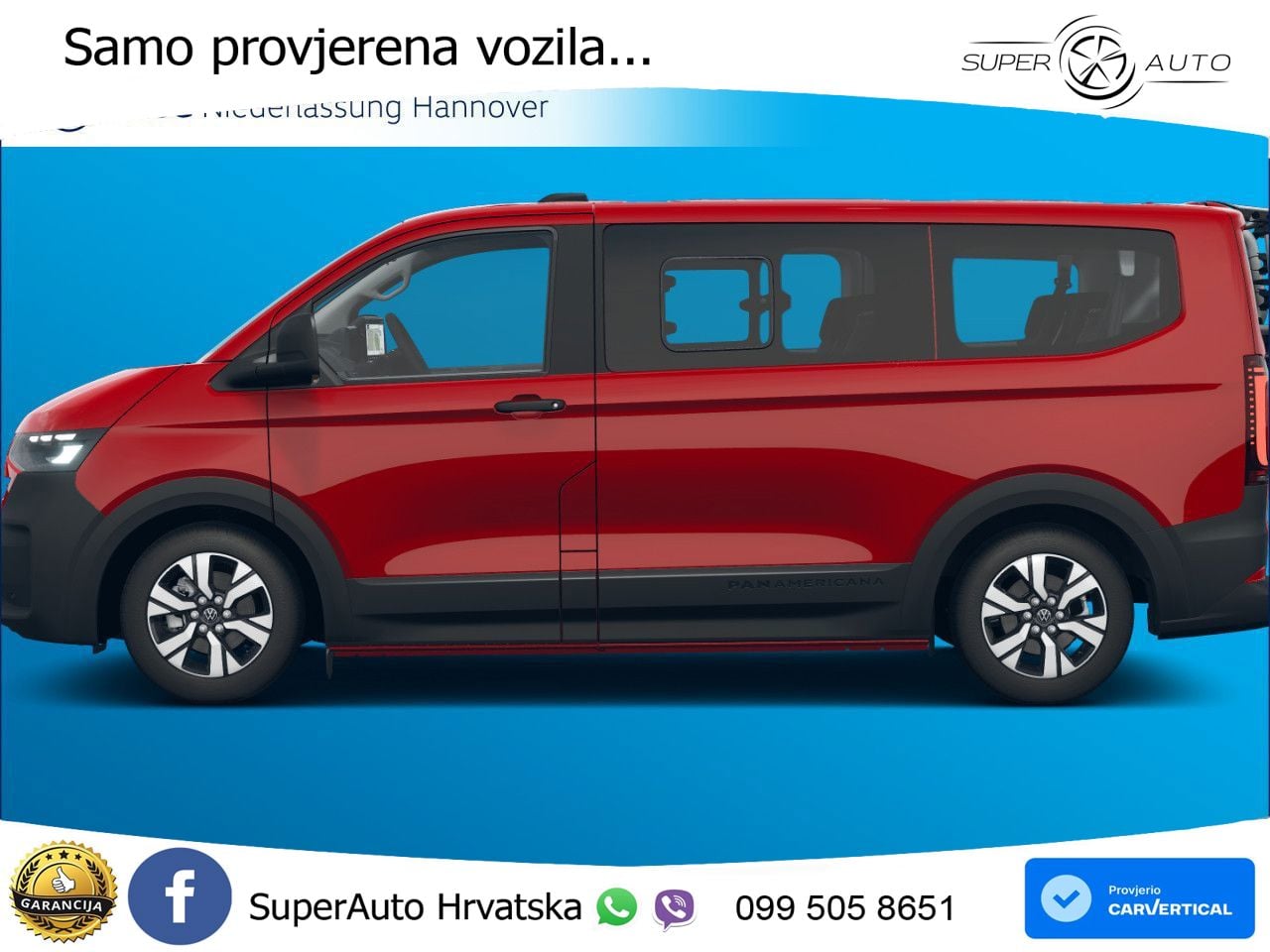 Volkswagen Transporter T7 PanAmericana Assistenz+ 8-Sitzer 218 KS