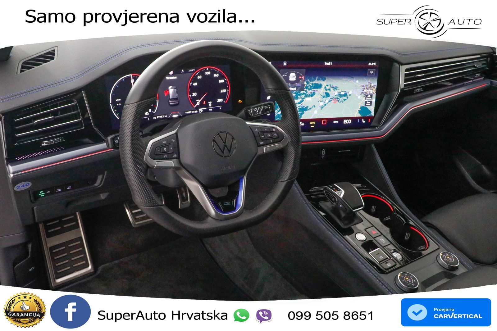 Volkswagen Touareg R 3.0 V6 TFSI (462 KS) 4MOTION Tiptronic ZRAČNI+ACC+4xGR SJED+KAM