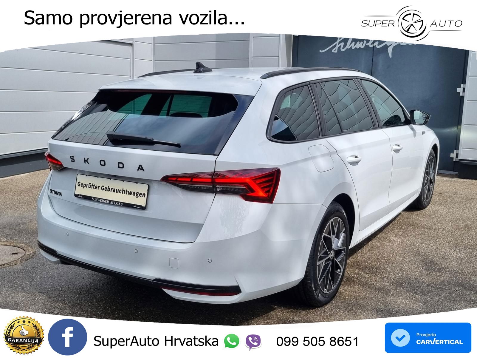 Škoda Octavia Combi 2.0 TDI (150 KS) DSG SportLine LED+GR SJED+ACC