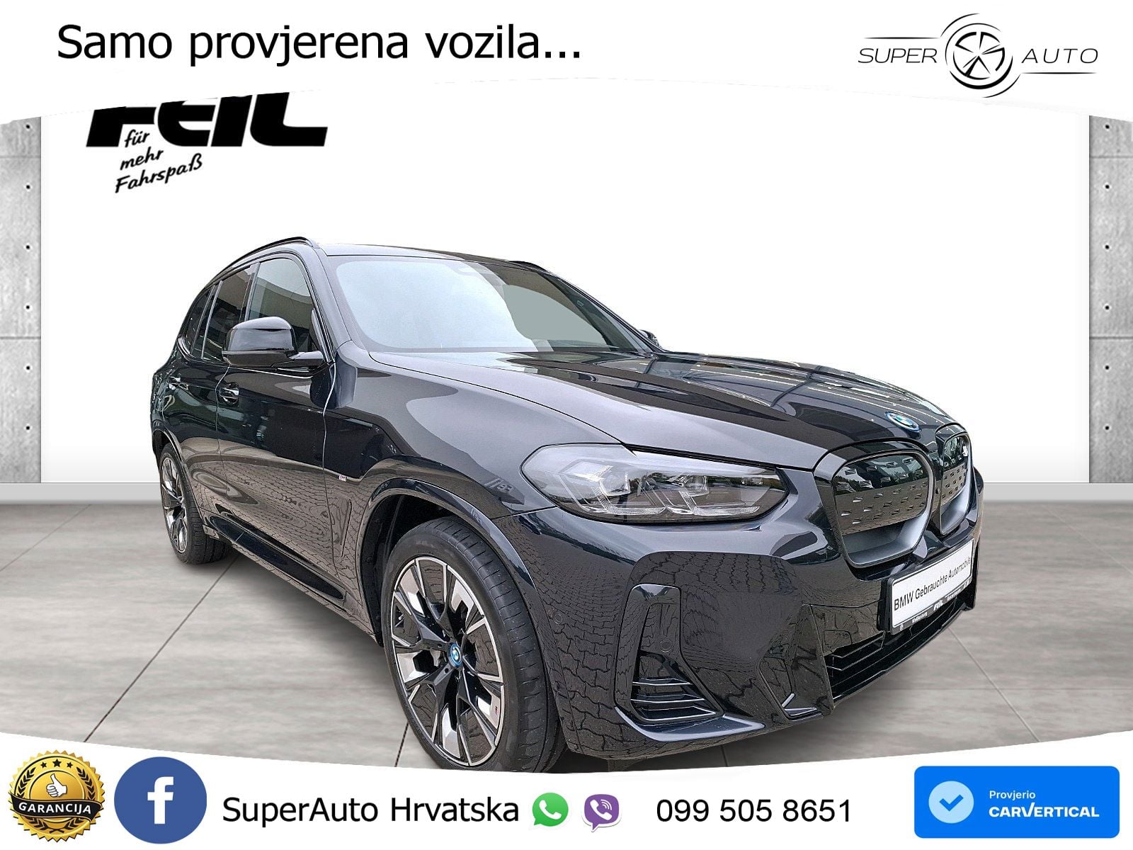 BMW iX3 80 kWh (286 KS) ACC+HEAD+GR SJED+360+PANO