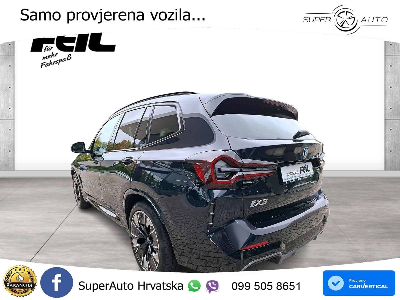 BMW iX3 80 kWh (286 KS) ACC+HEAD+GR SJED+360+PANO