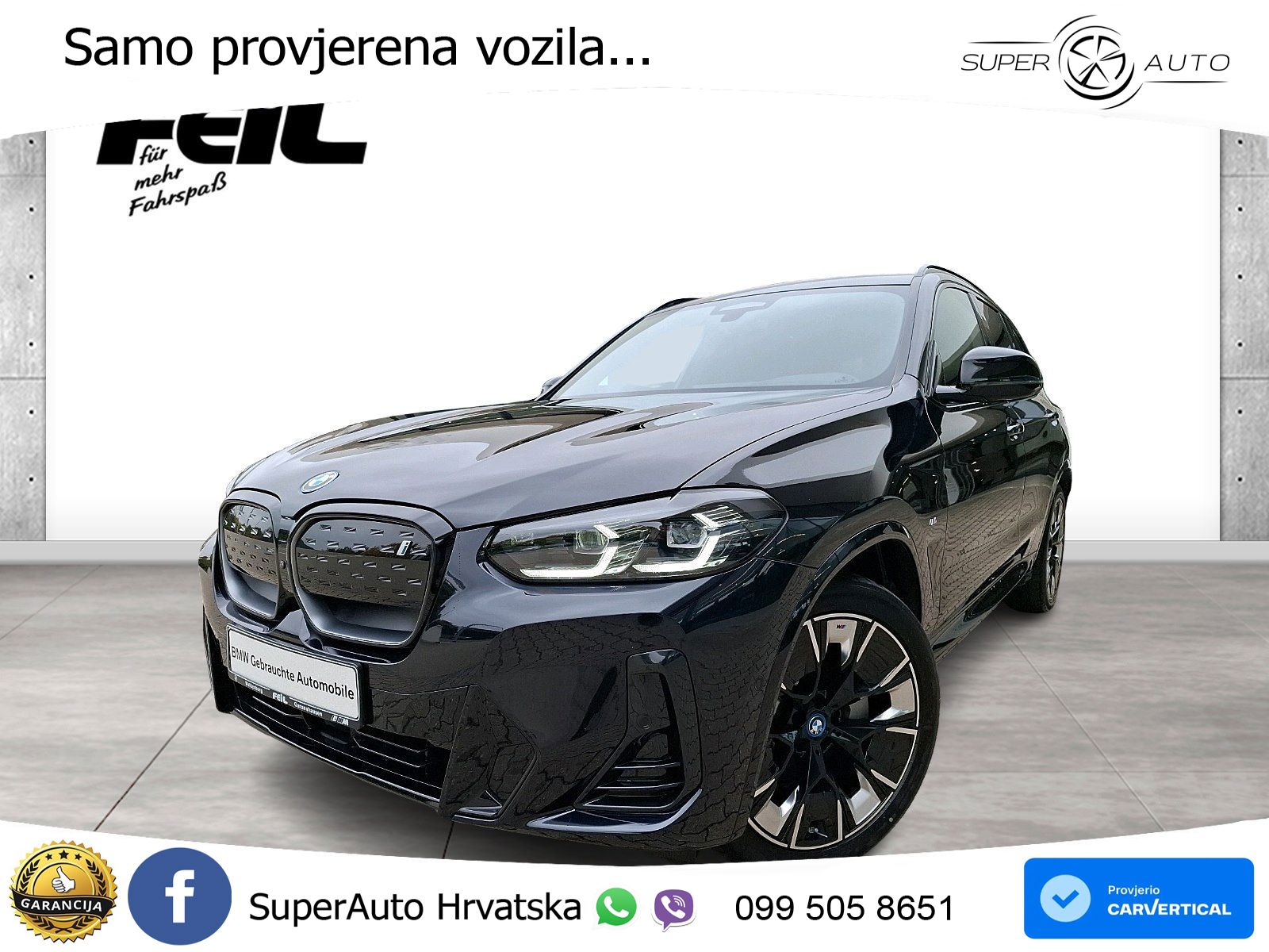 BMW iX3 80 kWh (286 KS) ACC+HEAD+GR SJED+360+PANO