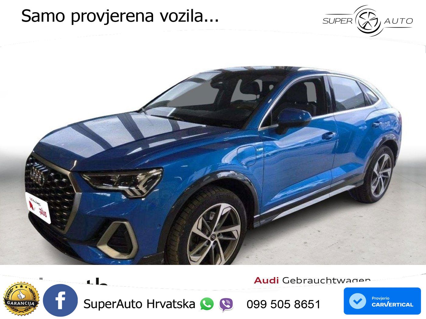 Audi Q3 Sportback 45 TFSIe (245 KS) S tronic S line LED+GR SJED+ACC