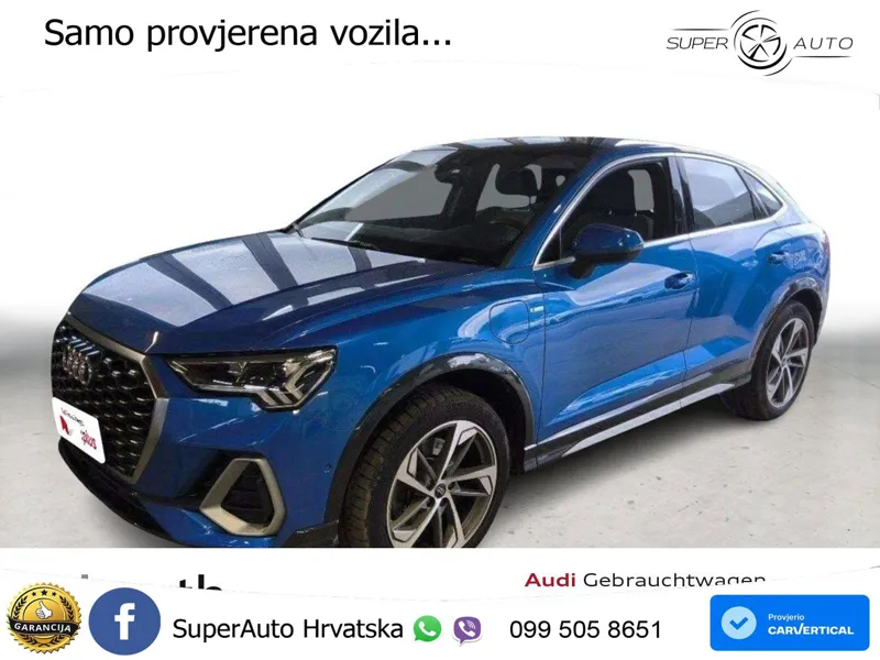 Audi Q3 Sportback 45 TFSIe (245 KS) S tronic S line LED+GR SJED+ACC