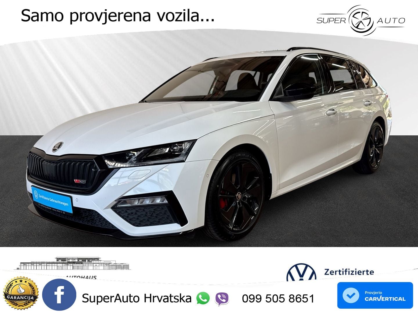 Škoda Octavia Combi RS 2.0 TDI (200 KS) DSG LED+GR SJED+ACC