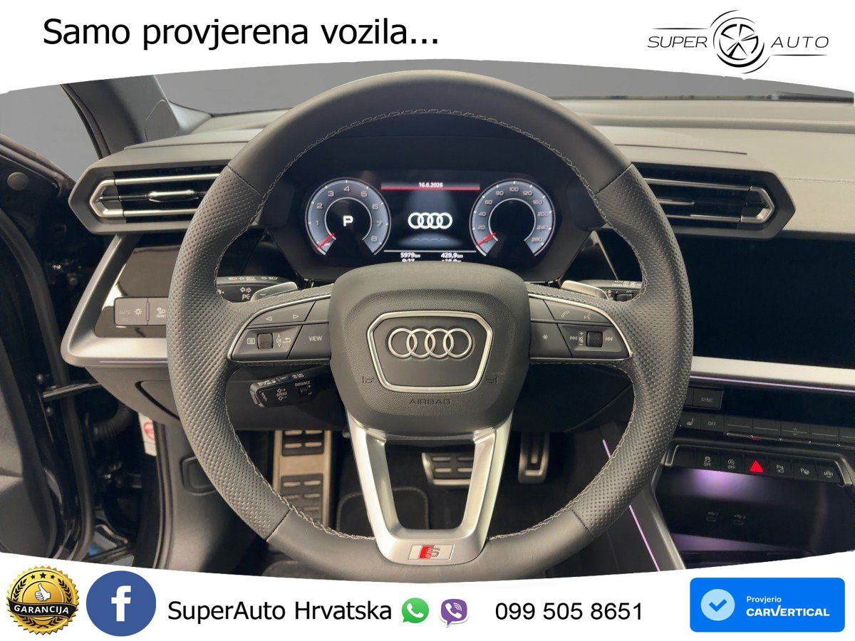 Audi A3 Sportback 40 TFSI (204 KS) quattro S tronic S line MATRIX+GR SJED+KAM