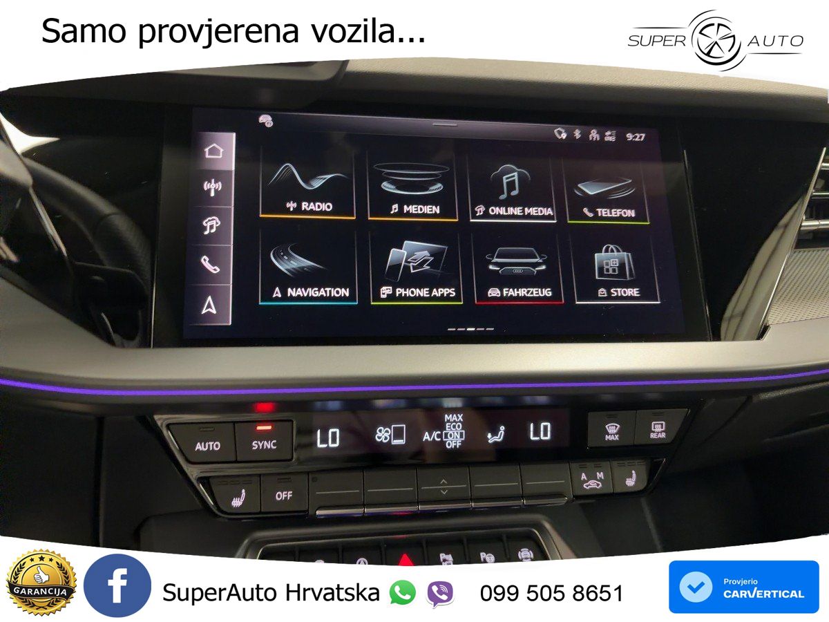 Audi A3 Sportback 40 TFSI (204 KS) quattro S tronic S line MATRIX+GR SJED+KAM