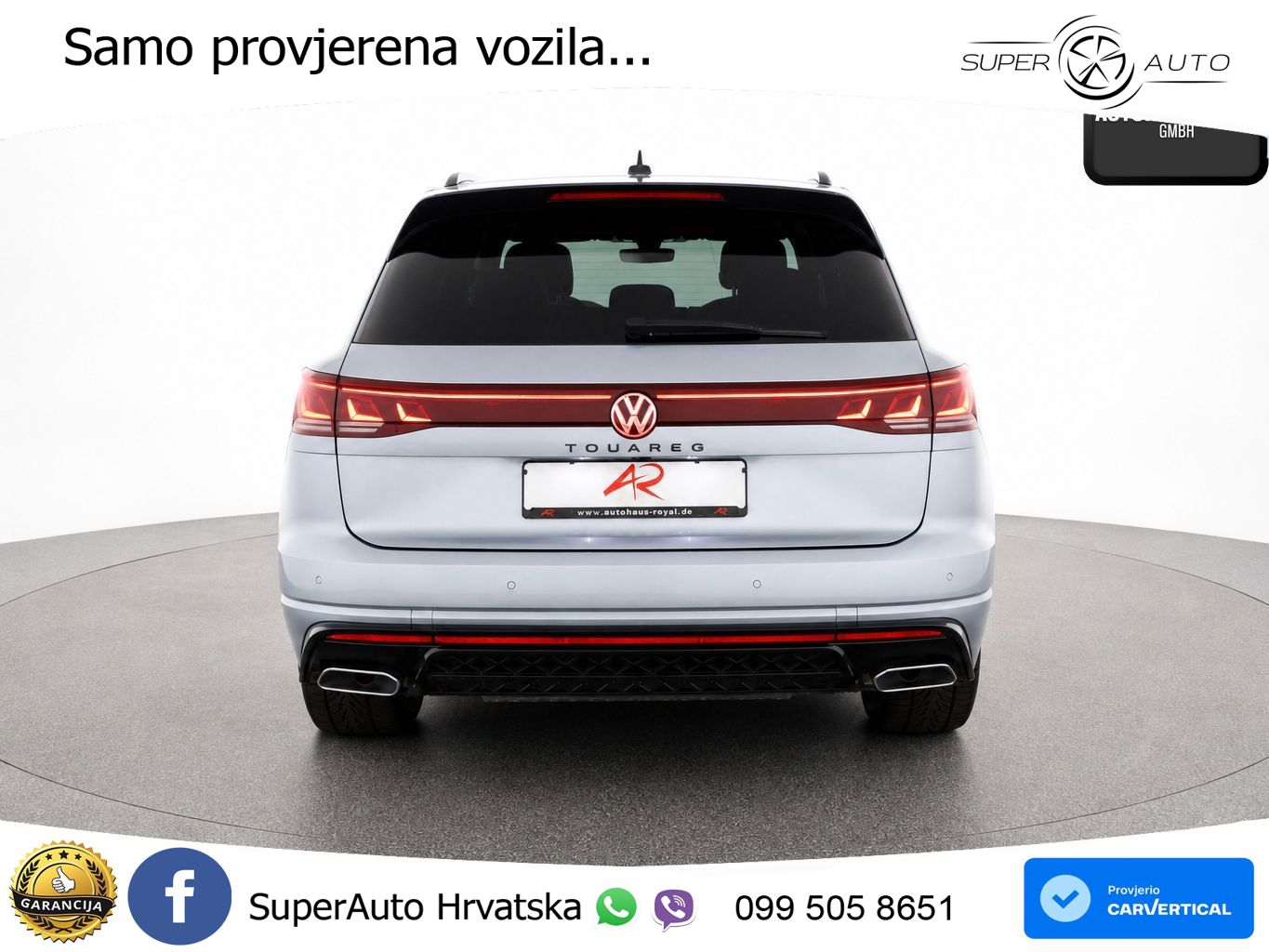 Volkswagen Touareg 3.0 V6 TDI (286 KS) 4MOTION Tiptronic ZRAČNI+ACC+GR SJED+KAM+PANO