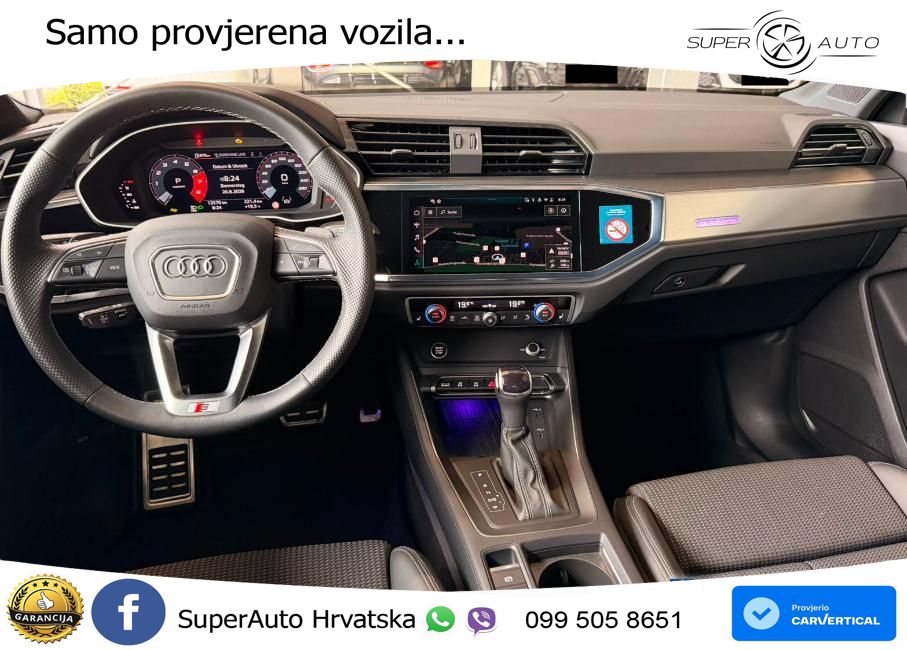 Audi Q3 II Sportback 40 TFSI (190 KS) quattro S tronic S line LED+GR SJED+ACC