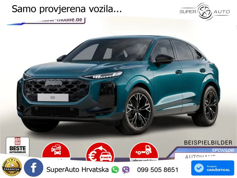 Audi Q3 Sportback 1.5 TFSI (150 KS) S tronic LED+GR SJED+ACC