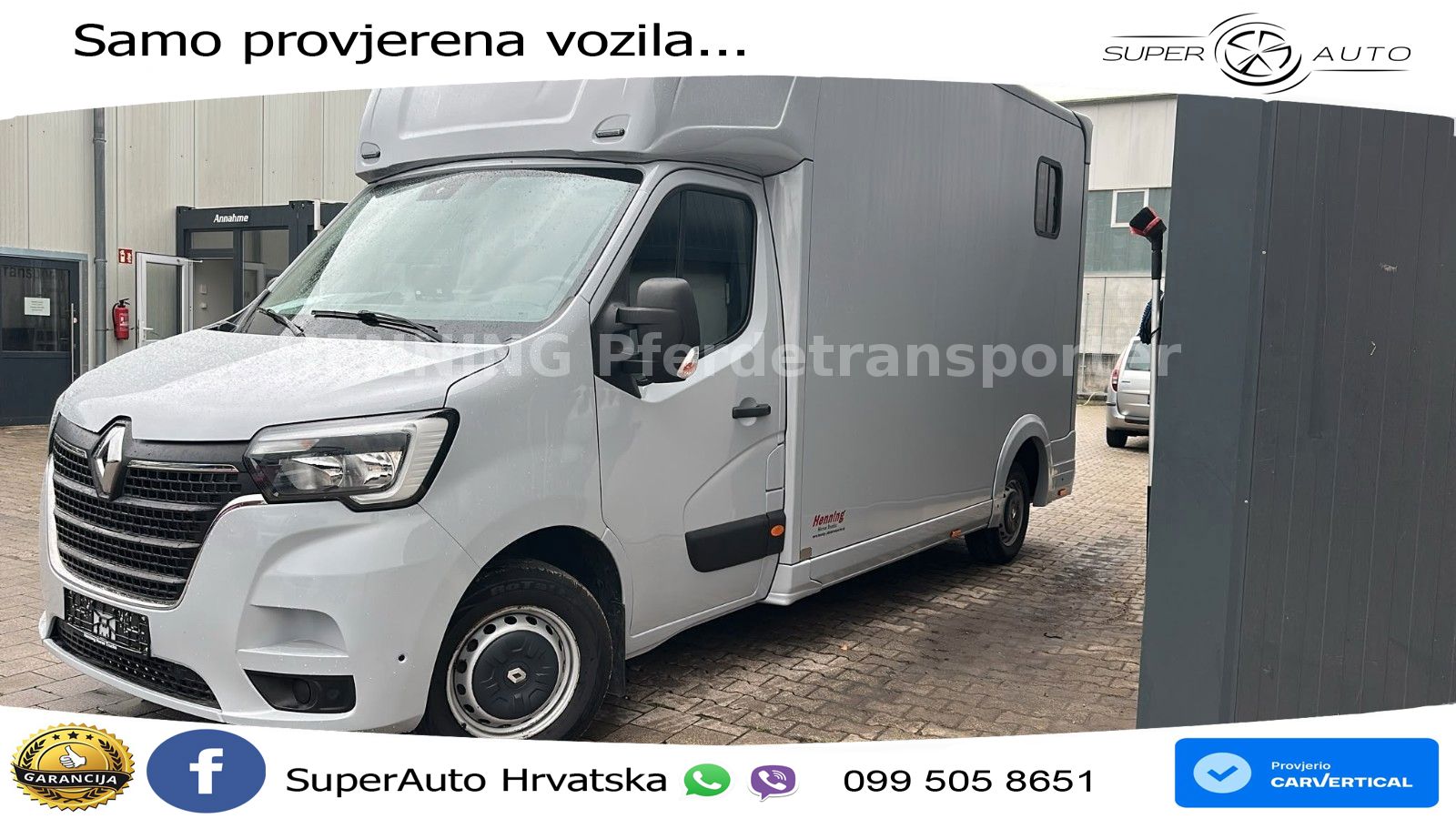 Renault Master Pfertransporter 6-Sitzer 179 KS