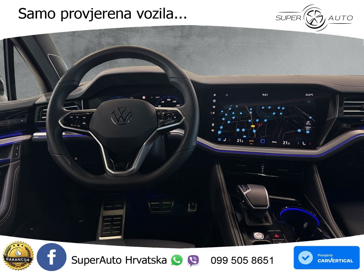 Volkswagen Touareg 3.0 V6 TDI (286 KS) 4MOTION Tiptronic ZRAČNI+ACC+GR SJED+KAM+PANO